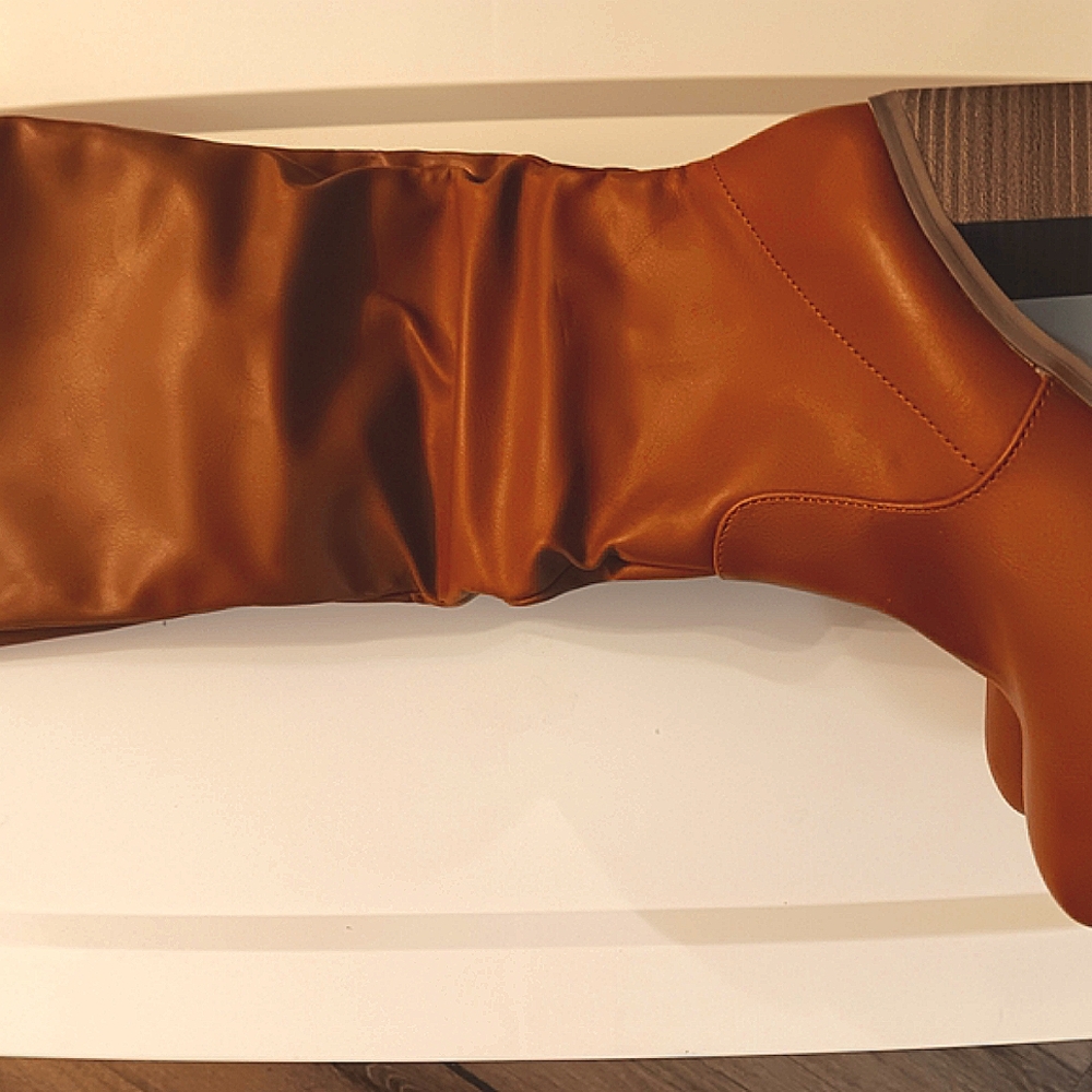 Tan Over the Knee Boots with Sleek Design